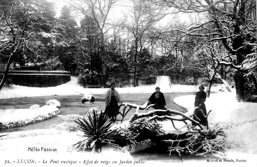 neige et glace à Luçon en Vendée pendant l'hiver 1914