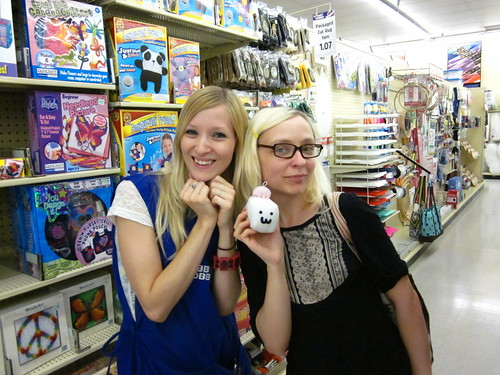 Tofu Baby meets Super Fan Allison at Hobby Lobby.