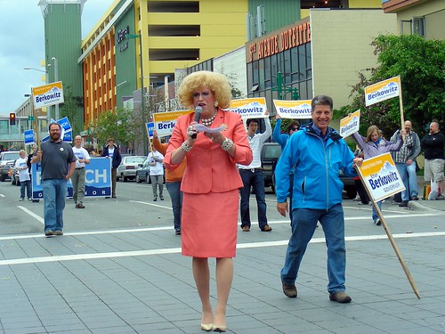 Gubernatorial candidate Ethan Berkowitz in the Anchorage Pride March