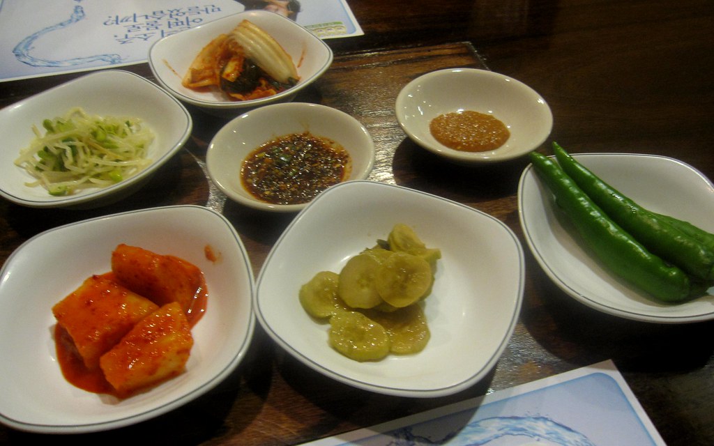 korea soup house banchan spread