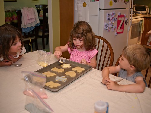 Making sugar cookies