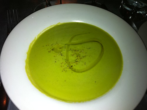Puree of Zucchini Soup with Dill Pollen