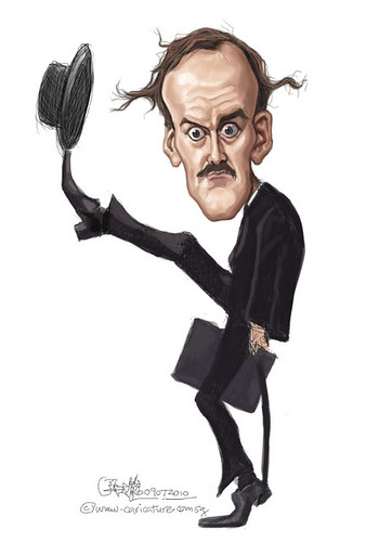 digital caricature of John Cleese - 4 colour small