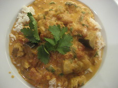 Butter chicken with eggplant