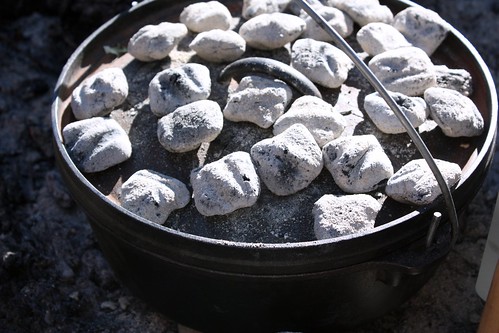 Dutch oven and coals