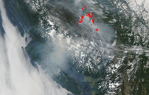Wildfire haze in BC