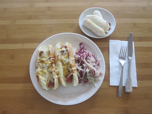 Michigan hot-dogs, coleslaw, ladyfingers from the bistro - $6