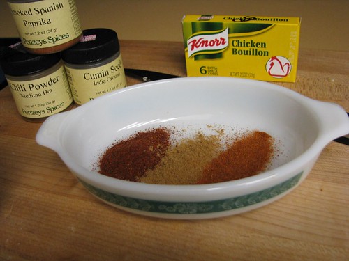 spices for shrimp bisque in pyrex pixie