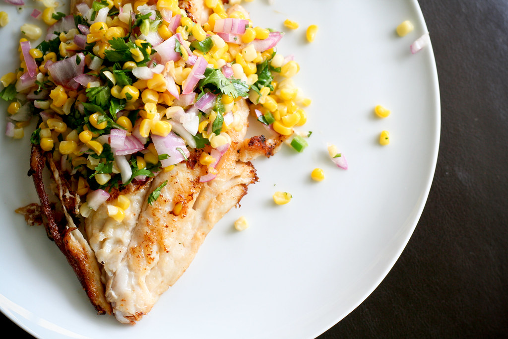 Yellowtail Snapper with Corn Salsa