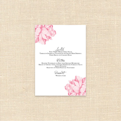 printable wedding menu New at Blush Printables on etsy