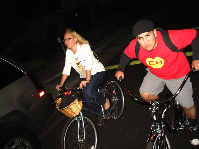 Chespirito rides a bike