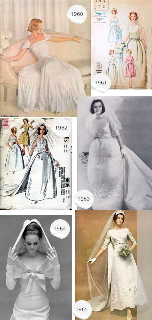 1960-1965 wedding dresses