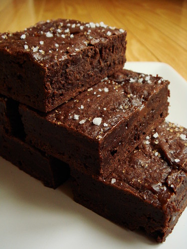 Sweet & Salty Brownies: Stacked