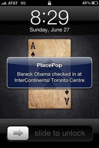 Is the White House using PlacePop to check-in?