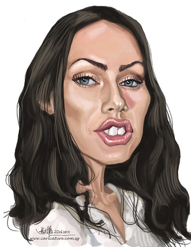 digital caricature of Megan Fox 2 - small
