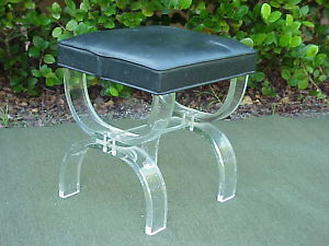 vintage lucite stool