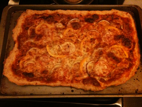 Homemade veggie pizza