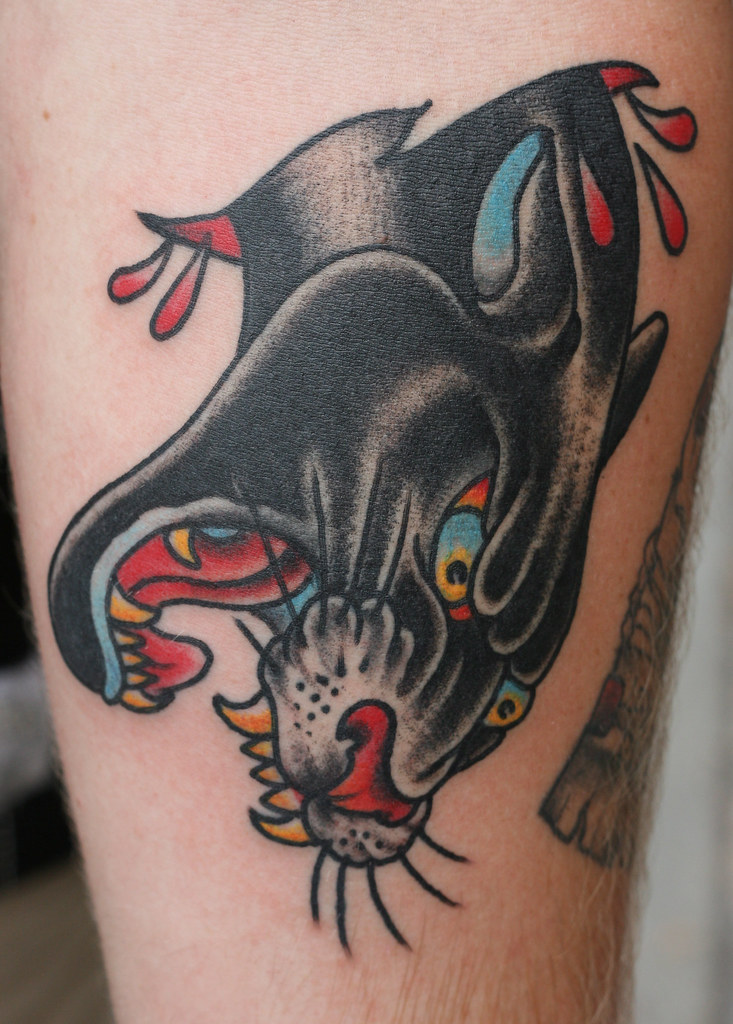 Tattoos of panthers convey sleekness and strength for the wearer.