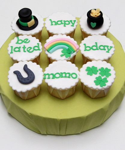 Irish birthday cupcakes