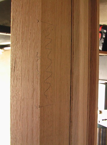 marking off the hinge position