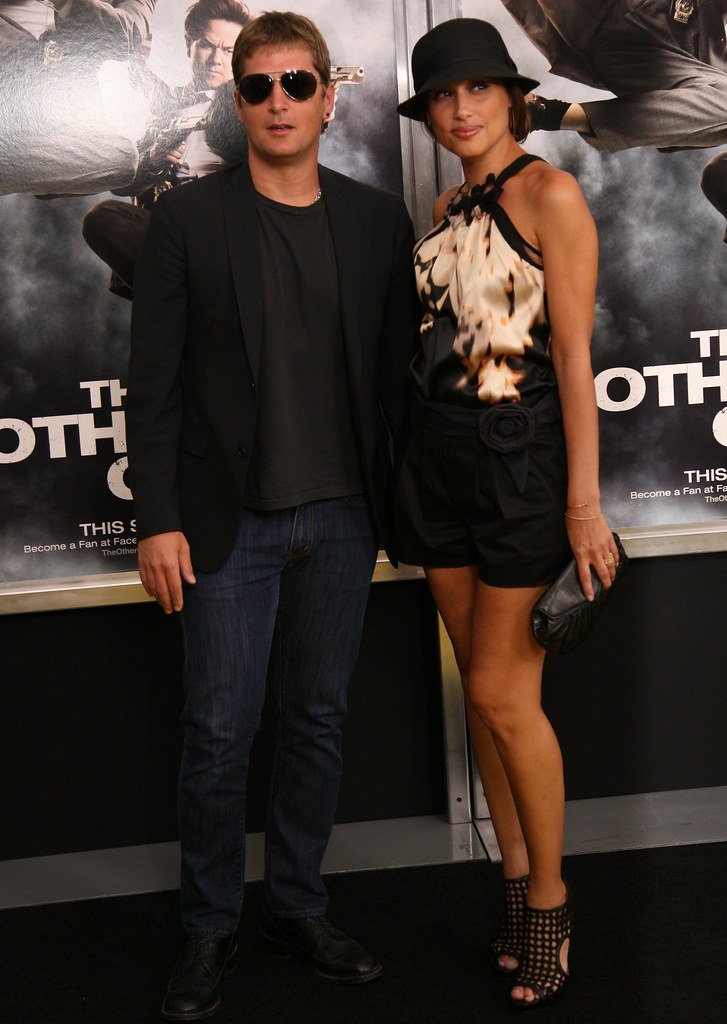 Rob Thomas and wife Marisol Thomas arrive at The Other Guys Movie Premiere