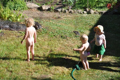Sprinklers For Kids. Madeleine middot; Many kids with sprinklers
