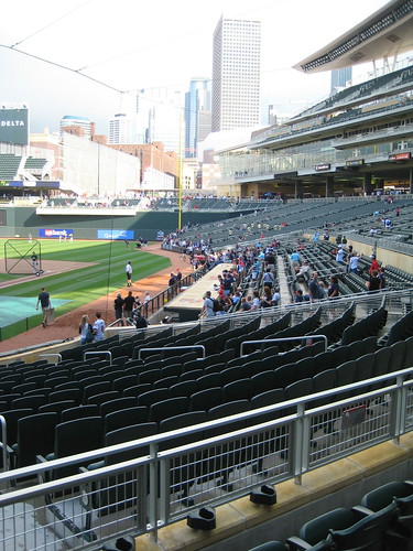 target field seating. Into the seating bowl at Target Field, Minneapolis, MN, 08/13/10.
