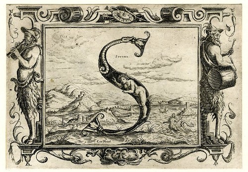 017-Letra S-Grotesque alphabet in mythological landscapes-© The Trustees of the British Museum