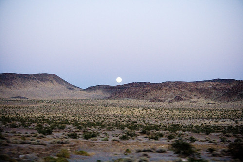 Moon Rise over Desert