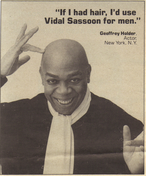 Vintage Ad #1,411: Praise for Vidal Sassoon Products (4)...if he had hair
