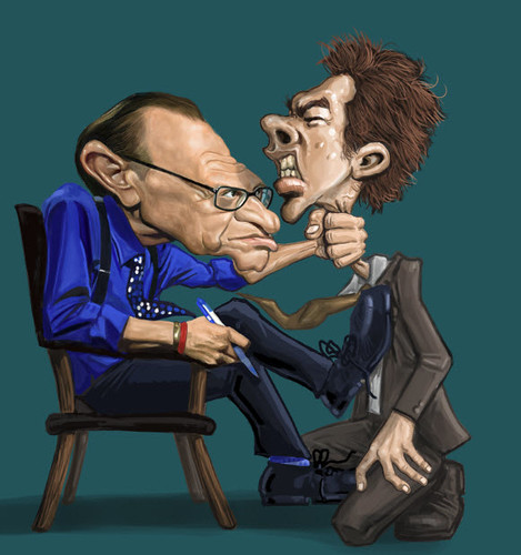 digital caricature of Larry King - 8