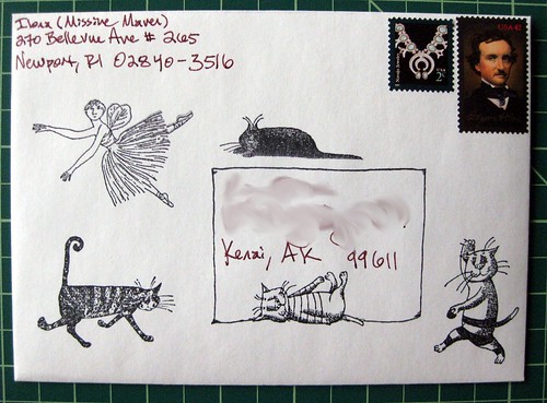 Gorey-stamped envelope