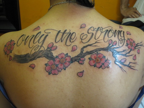 Only The Strong + Cherry Blossom Branch. Completed in one two hour sitting, 