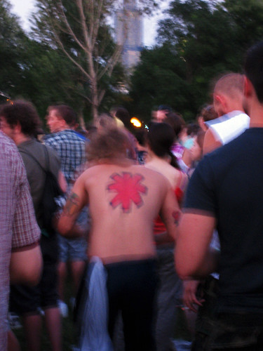 Red Hot Chili Peppers Tattoo Guy Chaotic and blurry no doubt like this