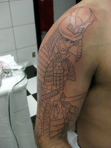 Tatuagem Samurai Tattoo Primeira sess o