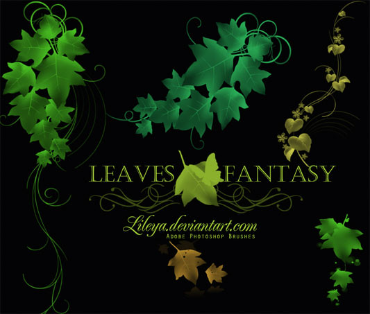 Leaves fantasy brushes