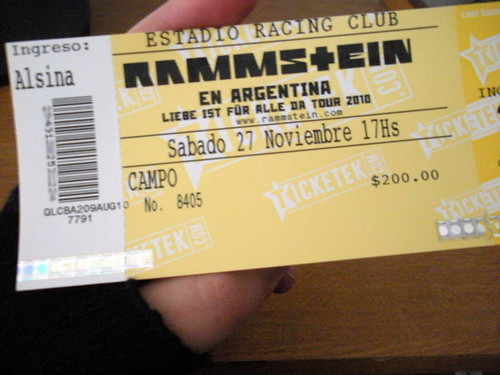 Ticket for Rammstein!