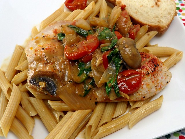 Kacey's Kitchen - Tilapia with Balsamic Mushrooms and Tomatoes 1
