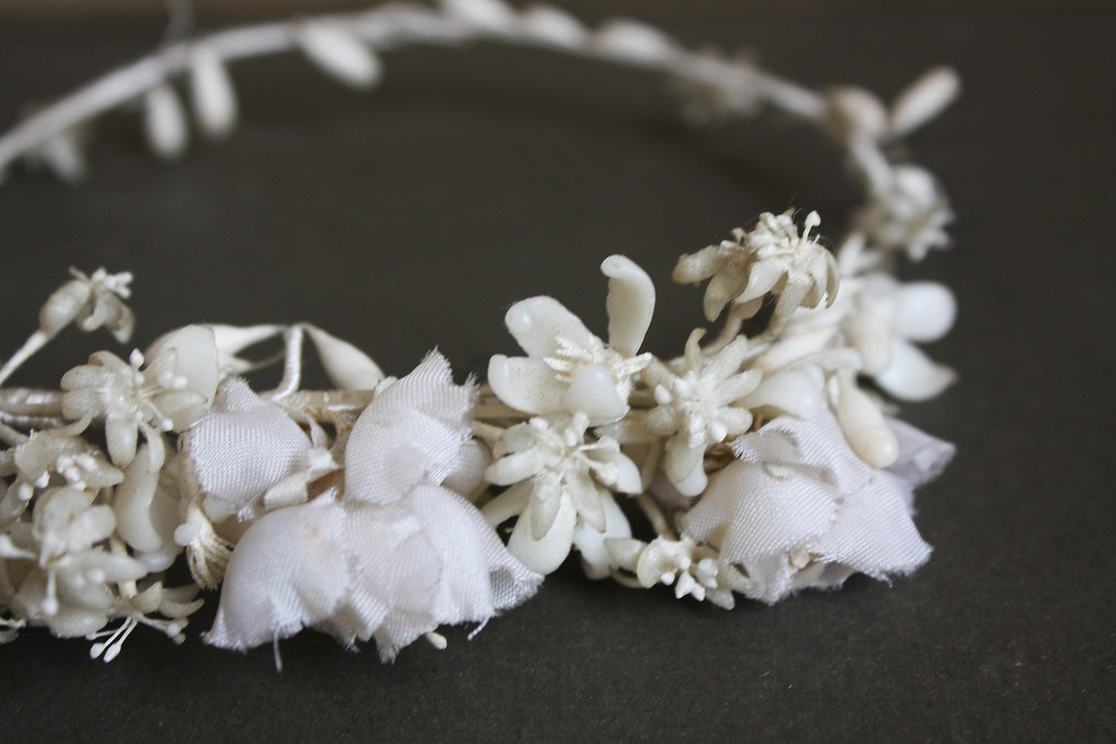 1920s flower girl crown