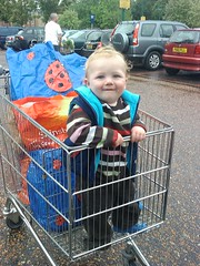 Thomas helping with the shopping