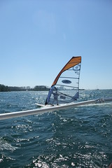 windsurfer from boat