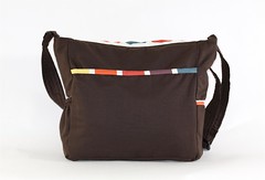Colorful Squares Messenger Bag Back