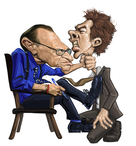 digital caricature of Larry King - 7