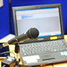 Microphone with Audacity on the laptop