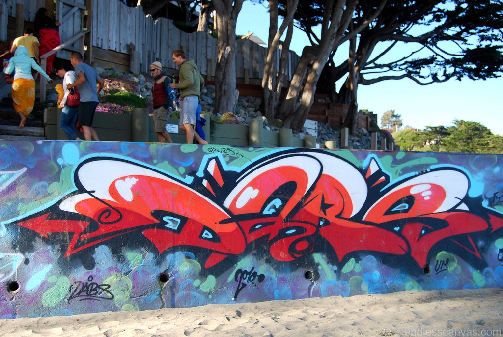 DABS Graffiti Piece in Bolinas California. 