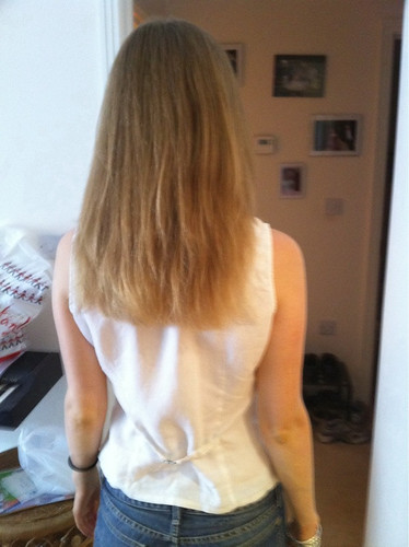 My hair length 11th July 2010
