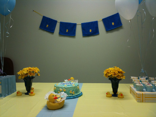 A duckie baby shower for baby Sebastian
