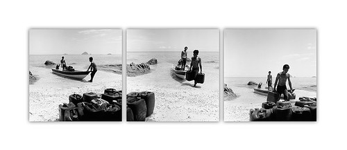A triptych of Locals at Work, Perhentian Kecil, July 2010