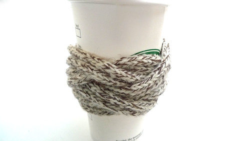 knit coffee cozy
