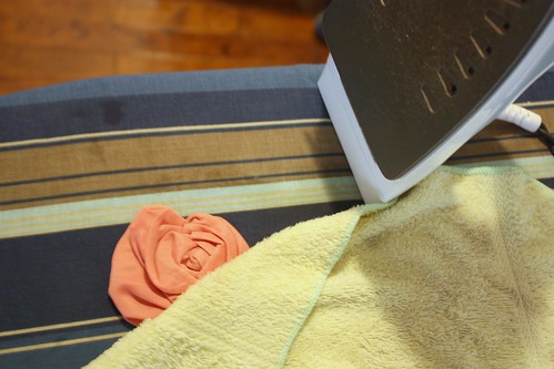 Step 11: With a Damp Cloth, Steam-Iron the Flower Flat